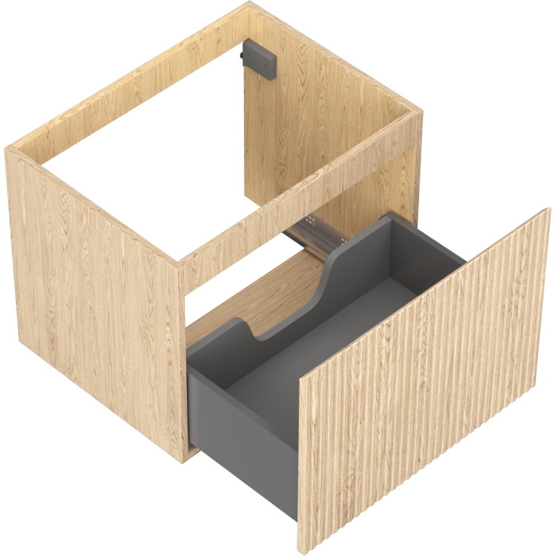 Mexen Rivel vannitoakapp, kraanikausi all 60 cm, 1 sahtel, sooniline, tamm - 91A20-06047-1-BF81