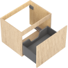 Mexen Rivel Badezimmerschrank 60 cm, 1 Schublade, geriffelt, Eiche - 91A20-06047-1-BF81