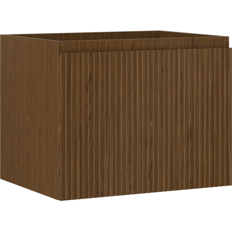 Mexen Rivel badkamerkast onder wastafel 60 cm, 1 lade, geribbeld, walnoot - 91A20-06047-1-BF86