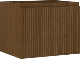 Mexen Rivel meuble de salle de bains sous lavabo 60 cm, 1 tiroir, rainuré, noyer - 91A20-06047-1-BF86