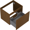 Mexen Rivel mueble de baño para lavabo 60 cm, 1 cajón, ranurado, nogal - 91A20-06047-1-BF86