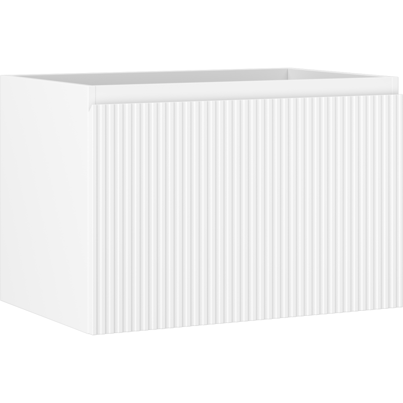 Mexen Rivel bathroom cabinet 70 cm, 1 drawer, grooved, matt white - 91A20-07047-1-BF01