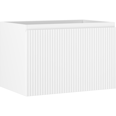 Mexen Rivel Badezimmerschrank unter Waschbecken 70 cm, 1 Schublade, geriffelt, weiß matt - 91A20-07047-1-BF01