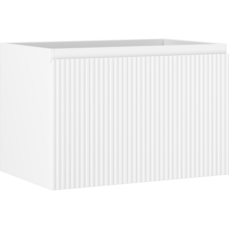 Mexen Rivel bathroom cabinet 70 cm, 1 drawer, grooved, matt white - 91A20-07047-1-BF01