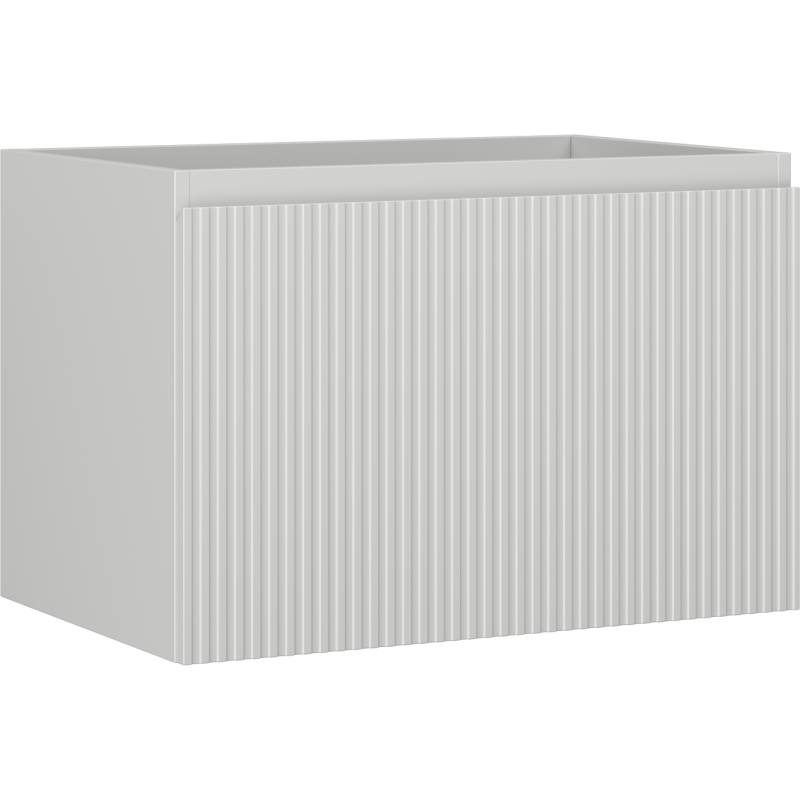 Mexen Rivel szafka łazienkowa podumywalkowa 70 cm, 1 szuflada, ryflowana , szara mat - 91A20-07047-1-BF62