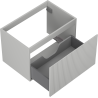Mexen Rivel Badezimmerschrank unter dem Waschbecken 70 cm, 1 Schublade, geriffelt, grau matt - 91A20-07047-1-BF62