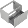 Mexen Rivel Badezimmerschrank unter dem Waschbecken 70 cm, 1 Schublade, gerillt, grau matt - 91A20-07047-1-BF62