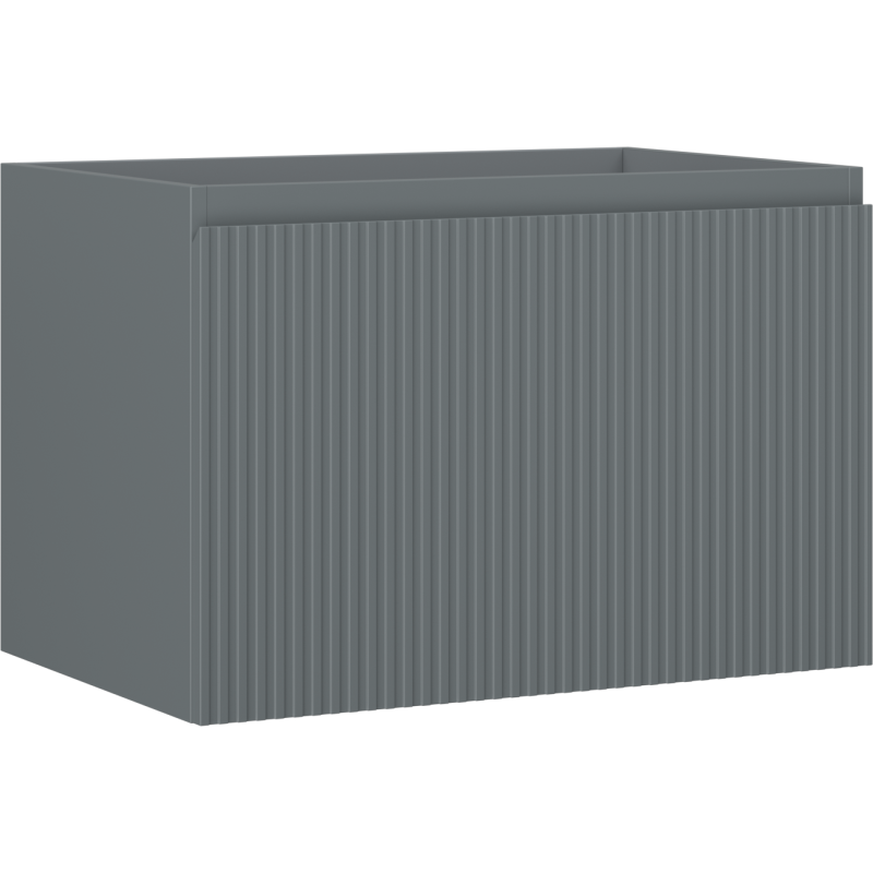 Mexen Rivel badkamerkastje onder de wastafel 70 cm, 1 lade, gefreesd, grafiet mat - 91A20-07047-1-BF66