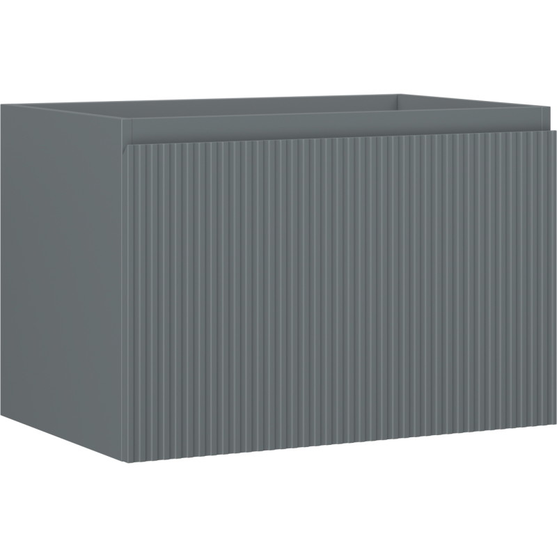 Mexen Rivel kupaonski ormaric ispod umivaonika 70 cm, 1 ladica, rebrasti, grafit mat - 91A20-07047-1-BF66