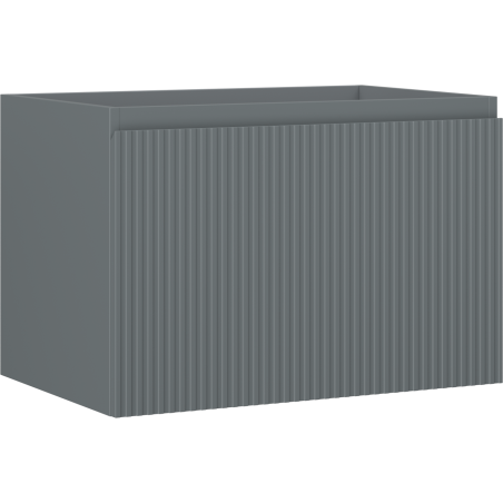Mexen Rivel szafka łazienkowa podumywalkowa 70 cm, 1 szuflada, ryflowana , grafit mat - 91A20-07047-1-BF66
