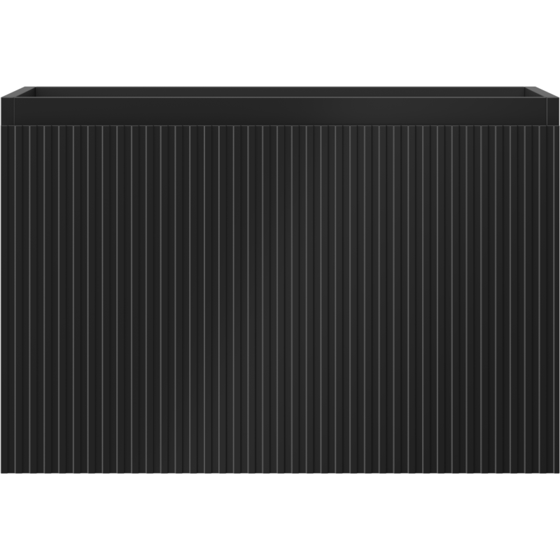 Mexen Rivel gabinete de baño para lavabo de 70 cm, 1 cajón, ranurado, negro mate - 91A20-07047-1-BF71