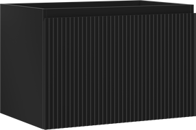 Mexen Rivel badkamerkast onder wastafel 70 cm, 1 lade, geribbeld, zwart mat - 91A20-07047-1-BF71