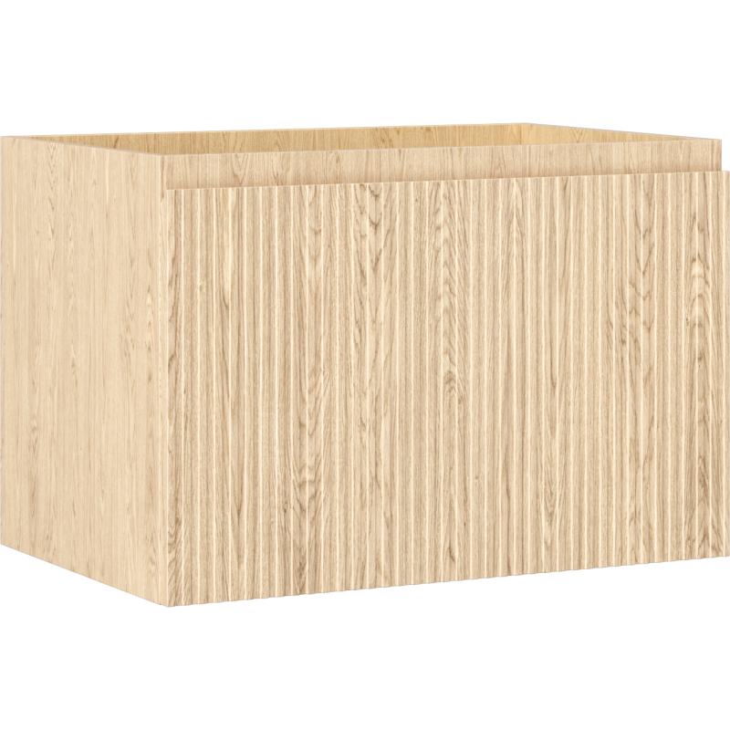 Mexen Rivel 70 cm Bathroom Cabinet, 1 Drawer, Fluted, Oak - 91A20-07047-1-BF81