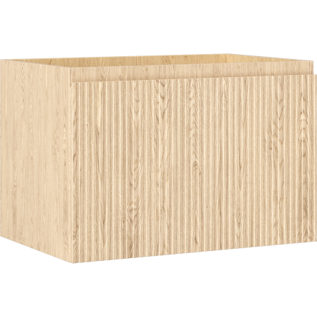 Mexen Rivel 70 cm Bathroom Cabinet, 1 Drawer, Fluted, Oak - 91A20-07047-1-BF81