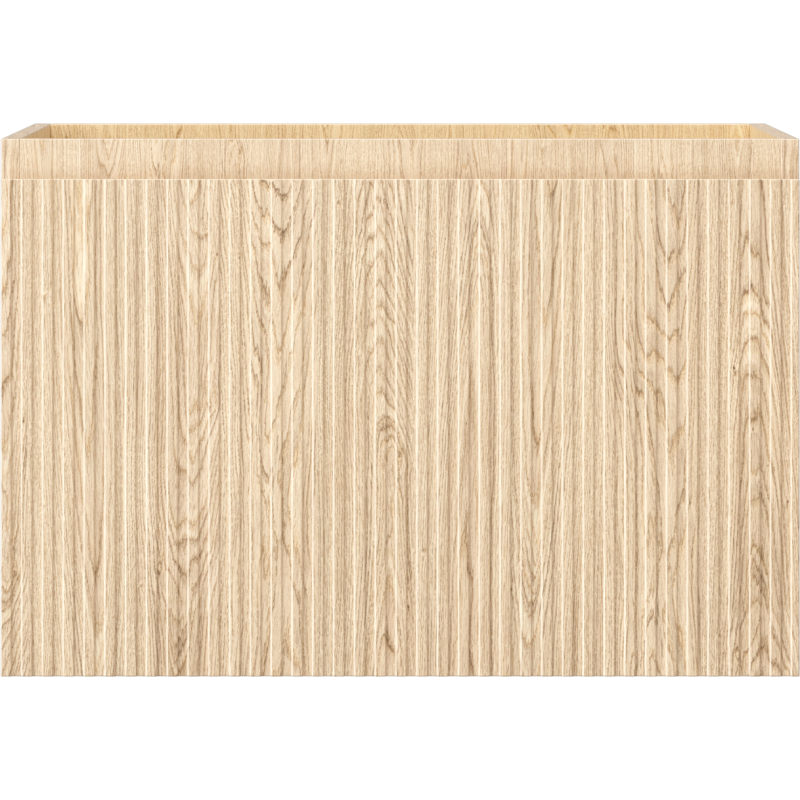 Mexen Rivel 70 cm Bathroom Cabinet, 1 Drawer, Fluted, Oak - 91A20-07047-1-BF81