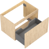 Mexen Rivel Badezimmerschrank 70 cm, 1 Schublade, geriffelt, Eiche - 91A20-07047-1-BF81