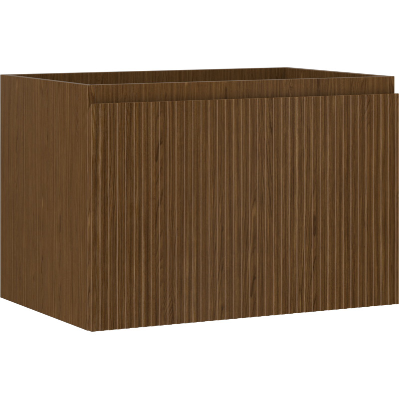 Mexen Rivel meuble de salle de bains sous-vasque 70 cm, 1 tiroir, rainuré, noyer - 91A20-07047-1-BF86