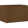 Mexen Rivel Badezimmerschrank für Waschbecken 70 cm, 1 Schublade, geriffelt, Nussbaum - 91A20-07047-1-BF86