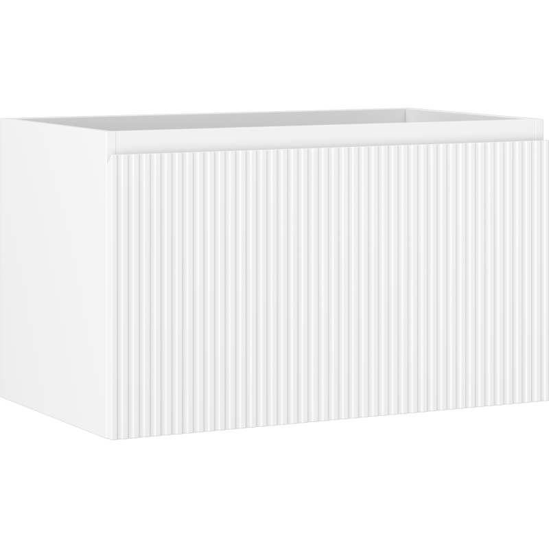 Mexen Rivel Badezimmerschrank unter Waschbecken 80 cm, 1 Schublade, geriffelt, weiß matt - 91A20-08047-1-BF01