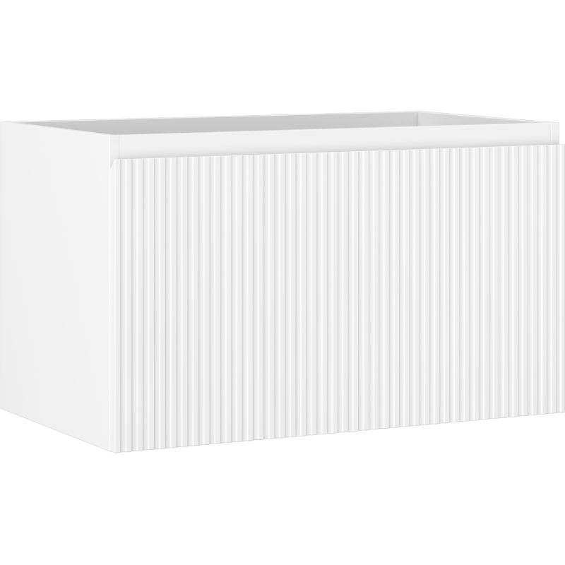 Mexen Rivel bathroom cabinet under sink 80 cm, 1 drawer, grooved, white matt - 91A20-08047-1-BF01