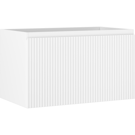 Mexen Rivel bathroom cabinet under sink 80 cm, 1 drawer, grooved, white matt - 91A20-08047-1-BF01