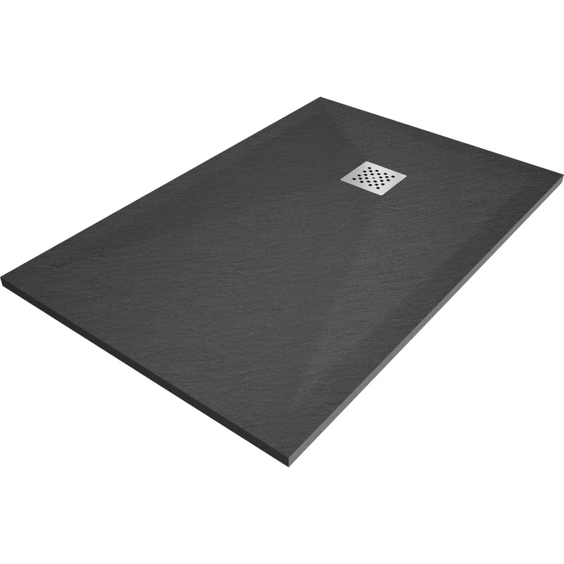Mexen Stone+ ristkülikukujuline komposiitdušialus 120 x 90 cm, antratsiit - 44719012