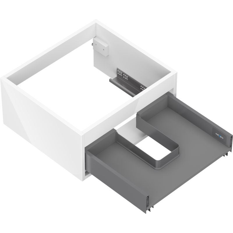 Mexen Box-A cuerpo de gabinete debajo del lavabo 50 cm, 1 cajón, blanco brillante - 91AX0-0500-235-1-00