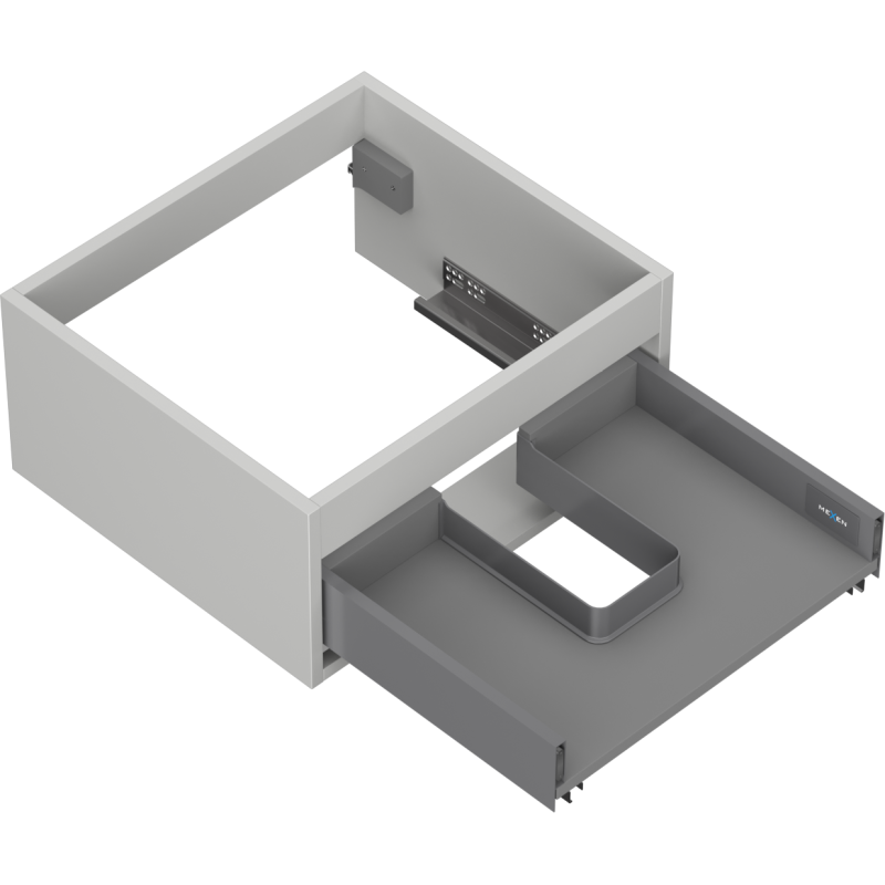 Mexen Box-A kastlichaam voor wastafelmeubel 50 cm, 1 lade, grijs mat - 91AX0-0500-235-1-62