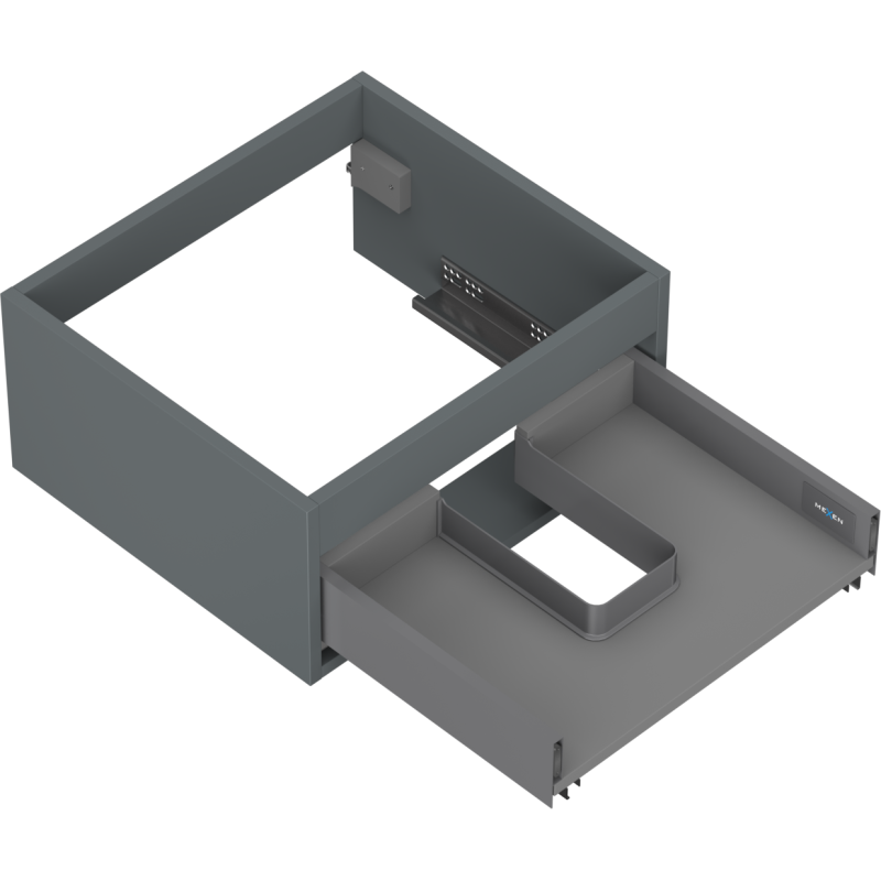 Mexen Box-A cuerpo de gabinete de lavabo 50 cm, 1 cajón, grafito mate - 91AX0-0500-235-1-66
