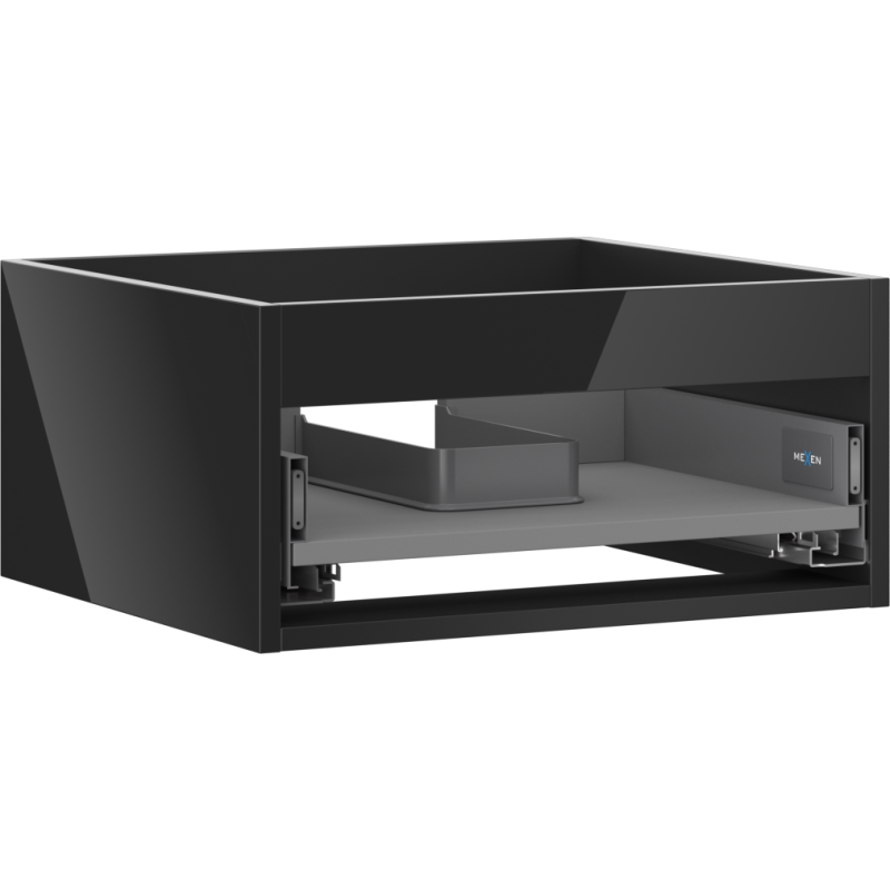 Mexen Box-A corpo dell'armadietto per lavabo 50 cm, 1 cassetto, nero lucido - 91AX0-0500-235-1-70