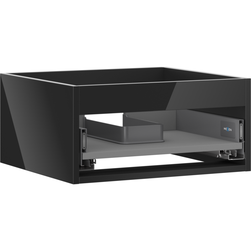 Mexen Box-A cuerpo de mueble bajo lavabo de 50 cm, 1 cajón, negro brillo - 91AX0-0500-235-1-70