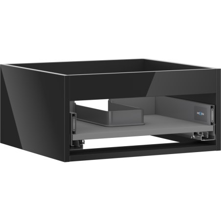 Mexen Box-A corps de meuble sous-lavabo 50 cm, 1 tiroir, noir brillant - 91AX0-0500-235-1-70