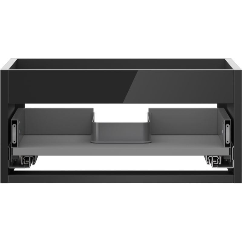 Mexen Box-A corpo dell'armadietto per lavabo 50 cm, 1 cassetto, nero lucido - 91AX0-0500-235-1-70