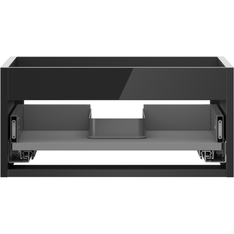 Mexen Box-A cuerpo de mueble bajo lavabo de 50 cm, 1 cajón, negro brillo - 91AX0-0500-235-1-70