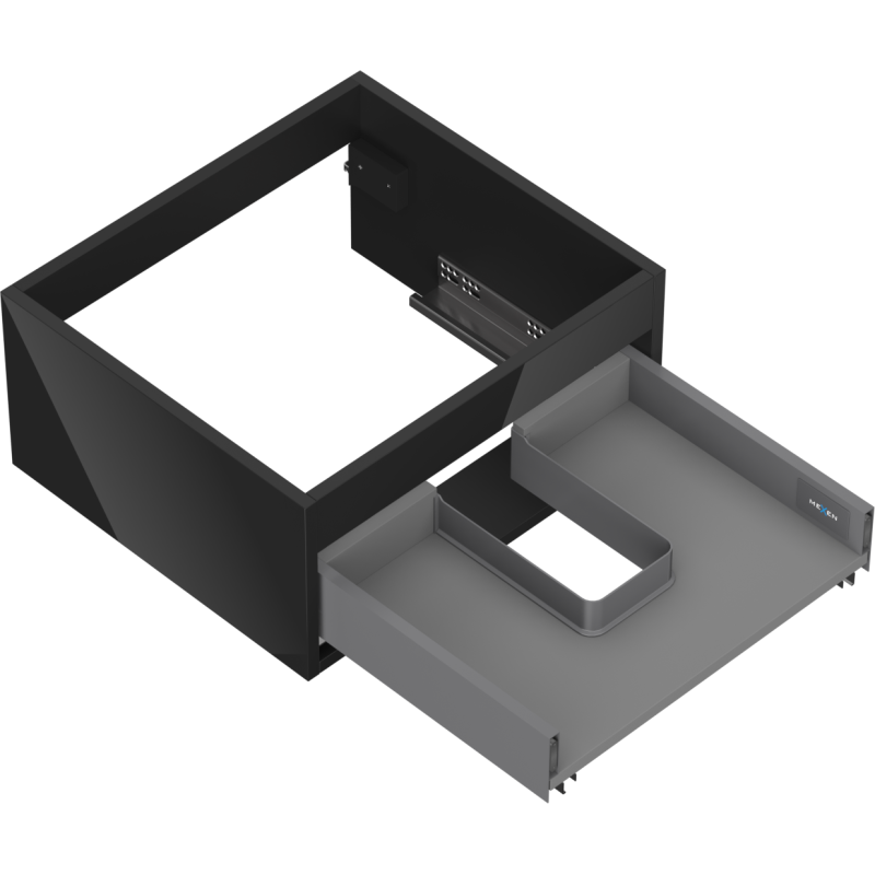 Mexen Box-A korpus szafki podumywalkowej 50 cm, 1 szuflada, czarny połysk - 91AX0-0500-235-1-70