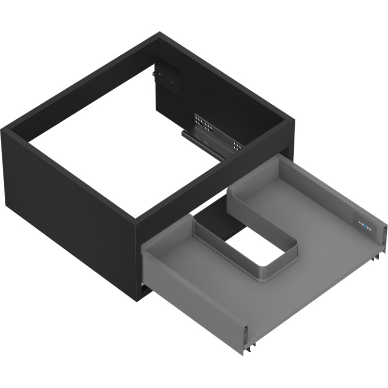 Mexen Box-A korpus ormarića ispod umivaonika 50 cm, 1 ladica, crna mat - 91AX0-0500-235-1-71