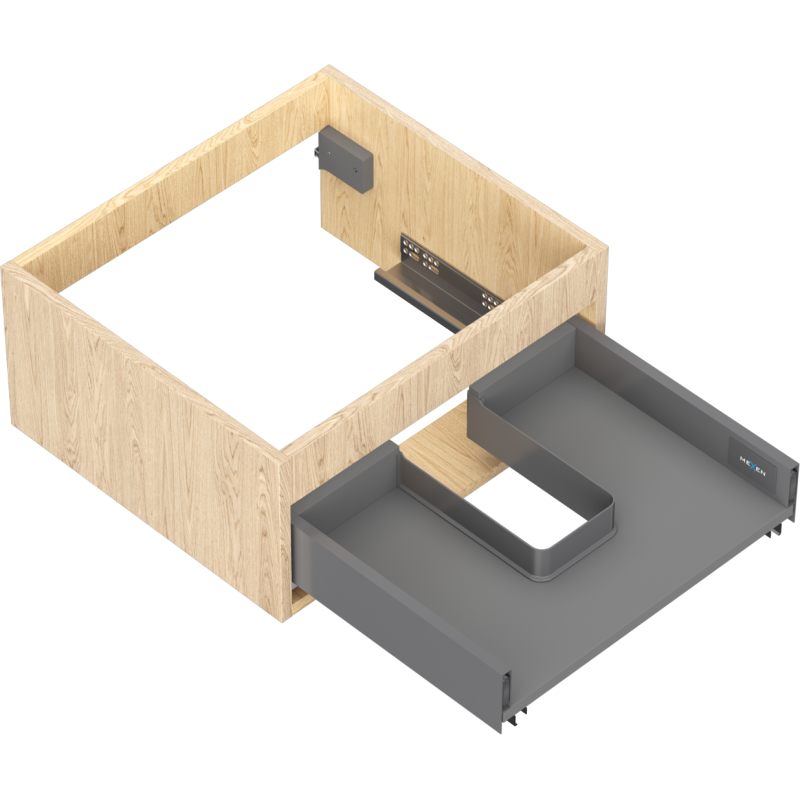 Mexen Box-A Korpus des Waschtischunterschranks 50 cm, 1 Schublade, Eiche - 91AX0-0500-235-1-81