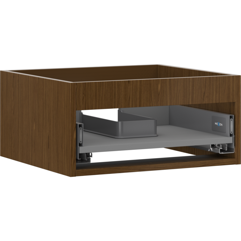 Mexen Box-A cuerpo del gabinete para lavabo 50 cm, 1 cajón, nogal - 91AX0-0500-235-1-86