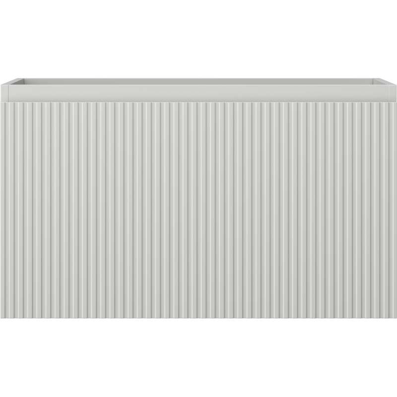 Mexen Rivel Badezimmerschrank unter Waschbecken 80 cm, 1 Schublade, geriffelt, grau matt - 91A20-08047-1-BF62