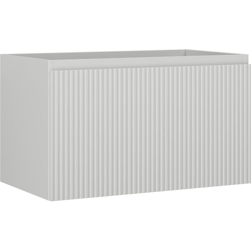 Mexen Rivel Badezimmerschrank für Waschbecken 80 cm, 1 Schublade, geriffelt, grau matt - 91A20-08047-1-BF62