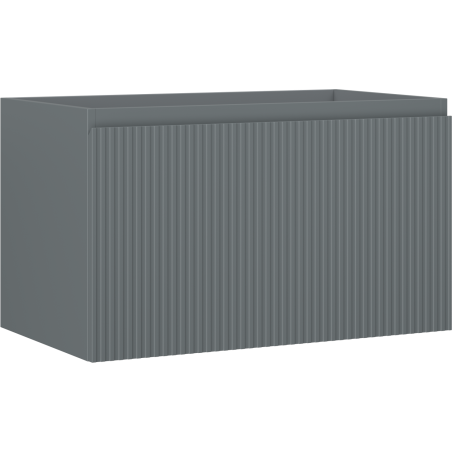 Mexen Rivel szafka łazienkowa podumywalkowa 80 cm, 1 szuflada, ryflowana , grafit mat - 91A20-08047-1-BF66