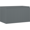 Mexen Rivel badkamermeubel onder de wastafel 80 cm, 1 lade, gegroefd, grafiet mat - 91A20-08047-1-BF66