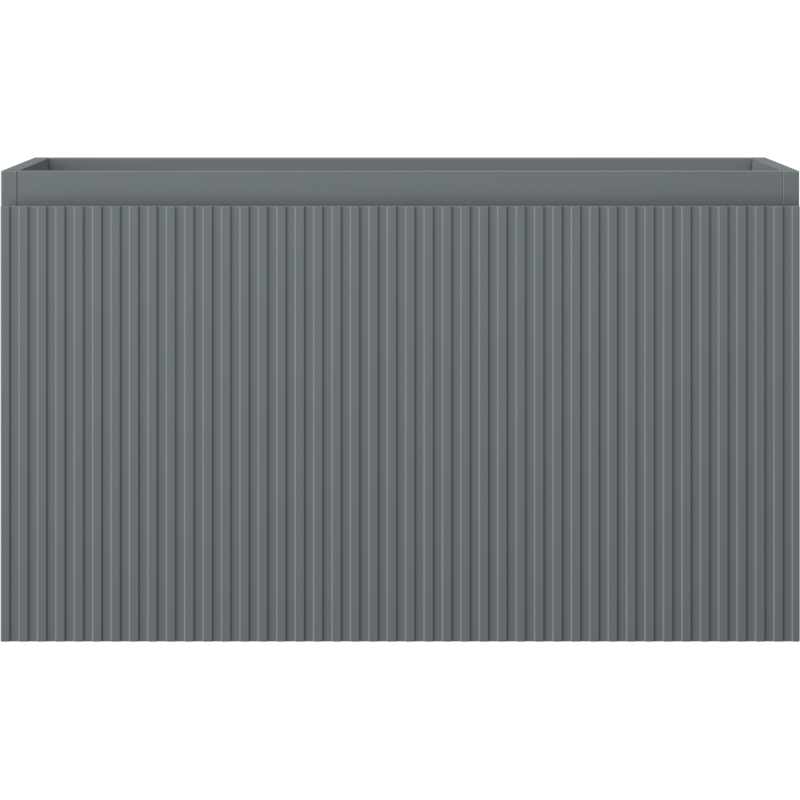 Mexen Rivel meuble de salle de bain sous-vasque 80 cm, 1 tiroir, rainuré, graphite mat - 91A20-08047-1-BF66