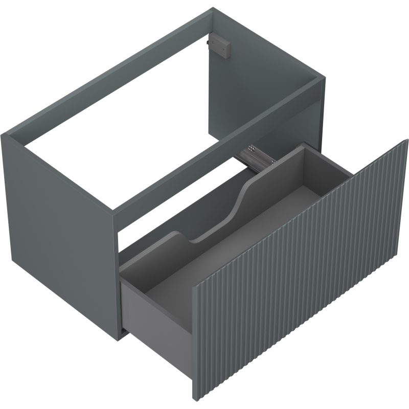 Mexen Rivel mobile bagno sotto lavabo 80 cm, 1 cassetto, scanalato, grafite opaco - 91A20-08047-1-BF66