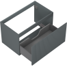 Mexen Rivel Badezimmerschrank für Waschbecken 80 cm, 1 Schublade, gerillt, Graphit matt - 91A20-08047-1-BF66