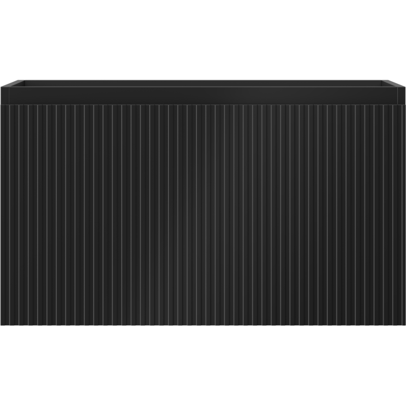 Mexen Rivel badkamerkast onder de wastafel 80 cm, 1 lade, gegroefd, zwart mat - 91A20-08047-1-BF71