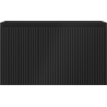 Mexen Rivel Badezimmerschrank für Waschbecken 80 cm, 1 Schublade, geriffelt, schwarz matt - 91A20-08047-1-BF71