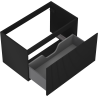 Mexen Rivel mueble de baño bajo lavabo 80 cm, 1 cajón, acanalado, negro mate - 91A20-08047-1-BF71