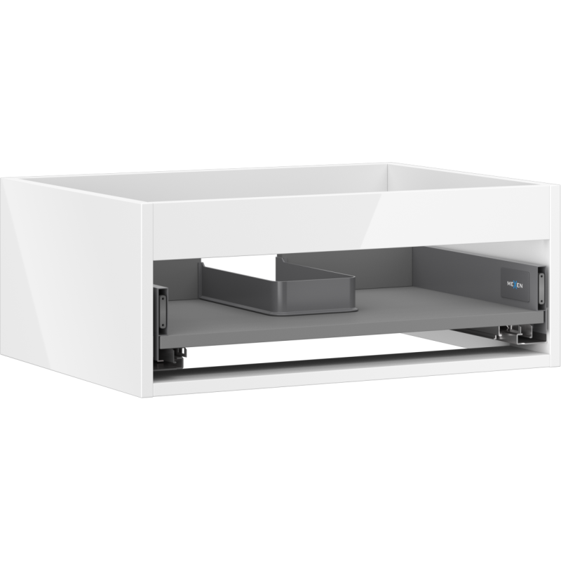 Mexen Box-A corpo do armário de lavatório de 60 cm, 1 gaveta, branco brilhante - 91AX0-0600-235-1-00