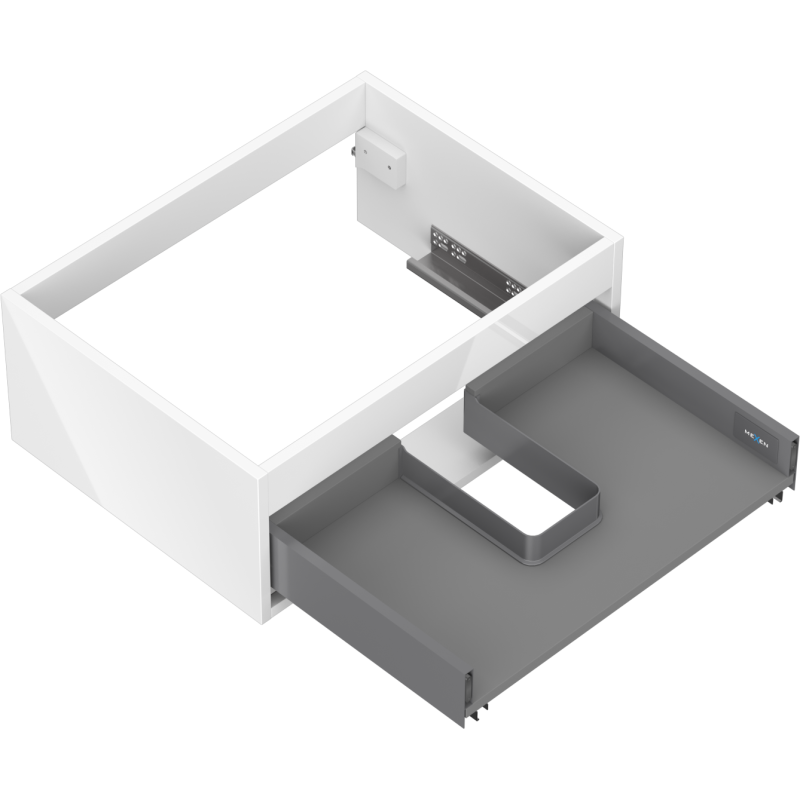 Mexen Box-A kastlichaam voor wastafel 60 cm, 1 lade, wit glans - 91AX0-0600-235-1-00